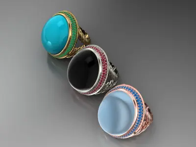 DY signature oval ring 3D print model