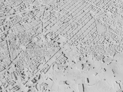 BARCELONA city 3D print model