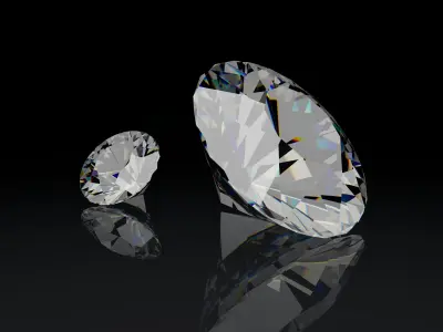 Realistic Diamond Low Poly Free low-poly 3D model
