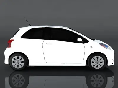 Toyota Yaris S Low-poly 3D model