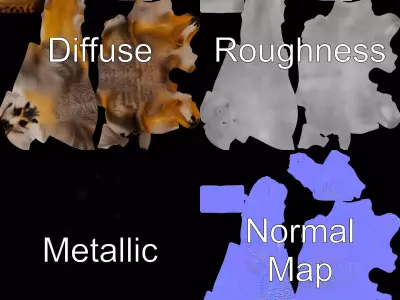 Standing Meerkat Fur model pack Low-poly 3D model