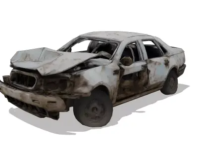 Used cars Low-poly 3D model