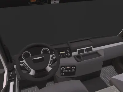 Concrete Mixer Low-poly 3D model