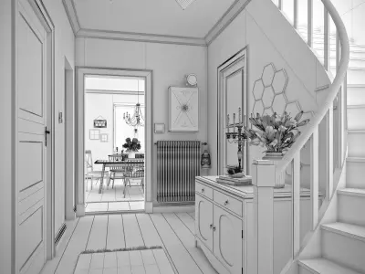 IN 22 Lobby Stair 3D model