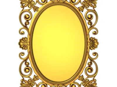 carved frame 3D model