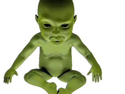 PRINT READY BABY SEATED 2 3D print model