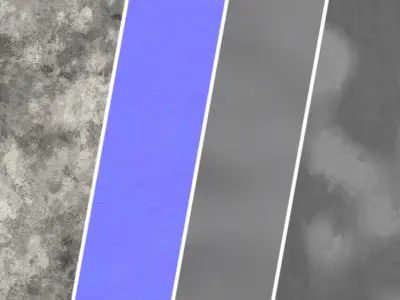 Plaster Materials 41- Spray Painted Plaster - sbsar pbr seamless Texture