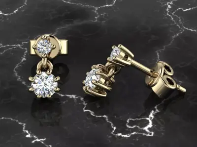 Jewelry Earring 3D print model 11