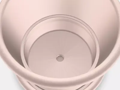 MUSKOTBLOMMA Plant pot with saucer 1 3D model