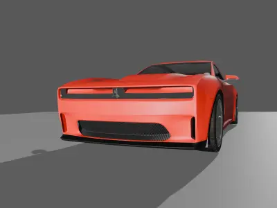 dodge car 3d model Low-poly 3D model