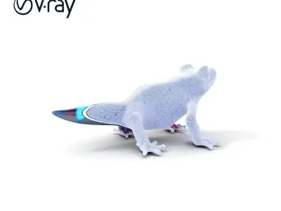 Spotted Tropical Lizard Model Pack for Rendering and Games Low-poly 3D model