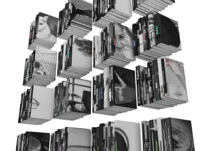 Books 150 pieces 3-9-2 Low-poly 3D model