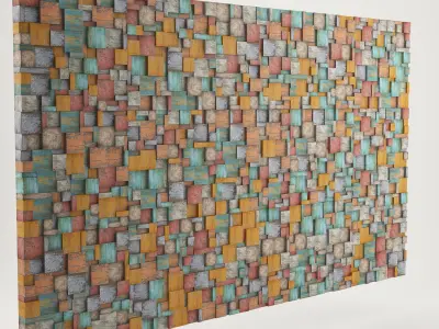 WALL PATTERN CGI INTERIOR Low-poly 3D model