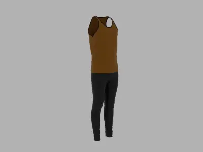 Sport Suit Low-poly 3D model