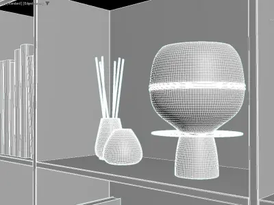 Rack decorative set -  Set de decoracion 3D model