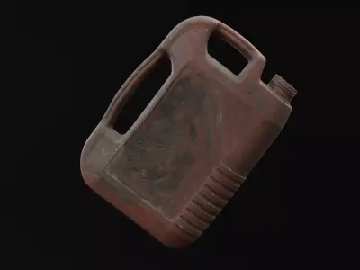 Plastic Oil Can Low-poly 3D model