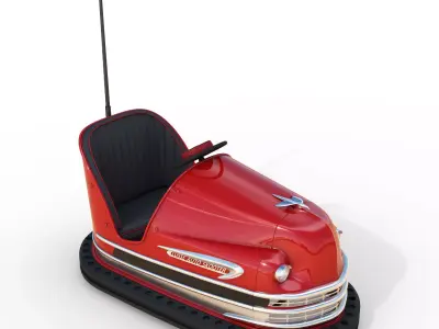 Retro bumper car 3D model