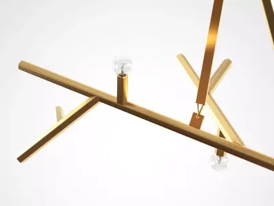 Linden branch pendant light 3D model