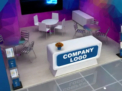 Modular Exhibition Stand 09 3D model