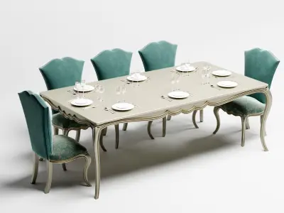 Dining Tables Set 03 3D model