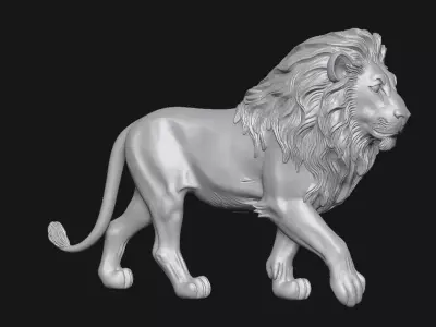 Lion sculpture 3D print model shop