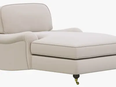 Restoration Hardware English Roll Arm Upholstered Chaise 3D model