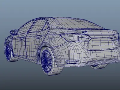 car toyota crolla  Low-poly 3D model