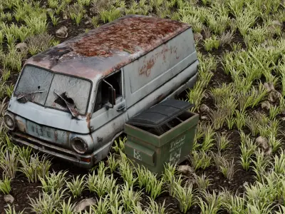 Car abandoned 3D model