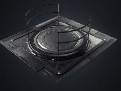 Sci-fi teleport 3D model