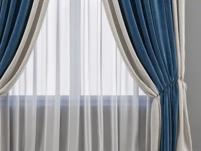 Set 77 Curtains 3D model