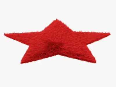 Rug Star red 3D model
