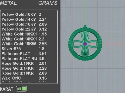 1mm Pearl Diamond Halo Earrings 3D print model