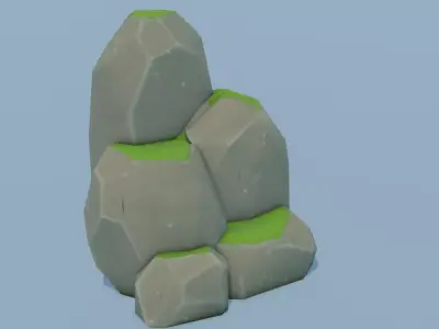 Stylized Stone Free low-poly 3D model