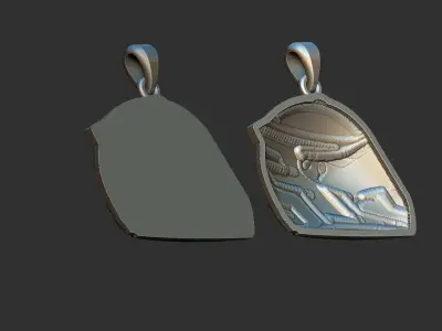 Motorcycle Helmet Pendant 3D print model