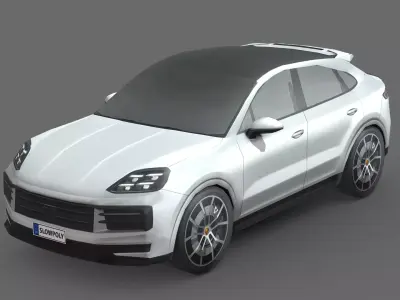 Porsche Cayenne E-Hybrid Coupe 2024 Low-poly 3D model