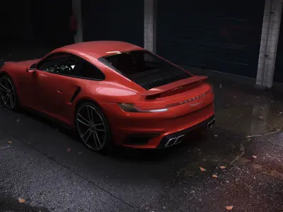 Car Render Scene - Garages - Corona render 3D model