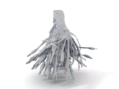Futuristic Industrial Engine Model Pack Low-poly 3D model