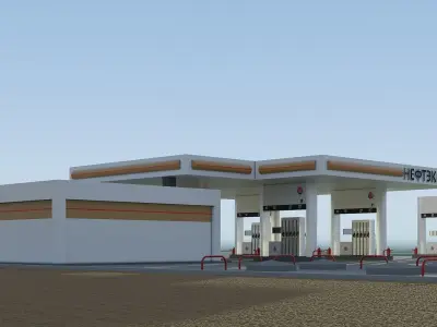 Petrol Station 3D model