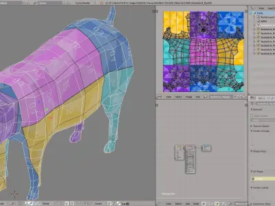 Farm Pigs Low-poly 3D model