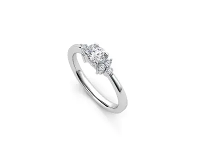 ZDR039 solitaire diamond engagement ring 3D print model