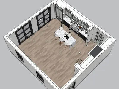 Kitchen design 3D model