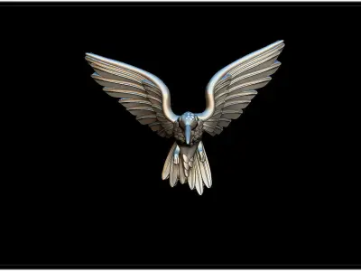 Hummingbird silver 3D print model