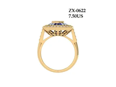 Ovel Art Deco Ring 3D print model