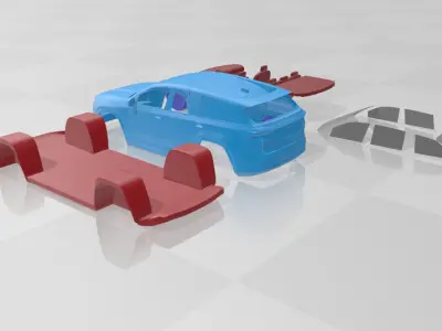 Jeep Wagoneer S 2024 - Separate Parts STL Model 3D print model