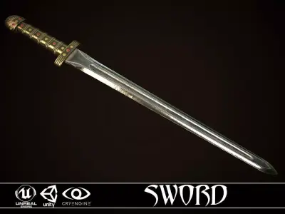 Sword 05 Low-poly 3D model