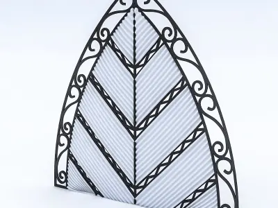 Leaf Wall Panel Low-poly 3D model