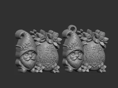Easter gnome egg decor  3D print model