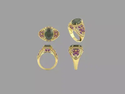  BRIDAL ENGAGEMENT RING 3D print model