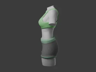 Female Sports Cloth Free low-poly 3D model
