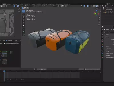 Sport Tog Bag or gym bag 3d model prop 3D model